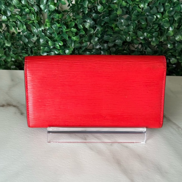 Louis Vuitton Red Epi Louise Long Wallet Authentic - Picture 5 of 16